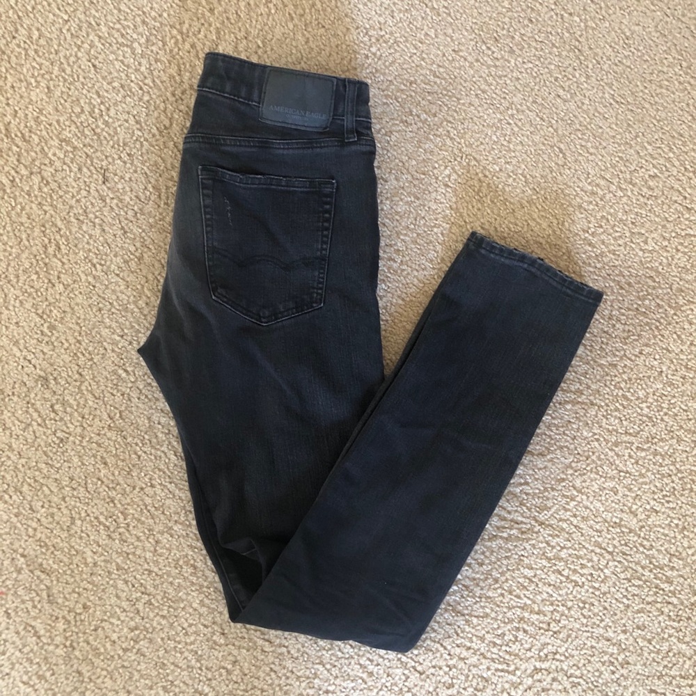 American Eagle Black Ripped Jeans